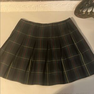 Plaid Pleated Skirt